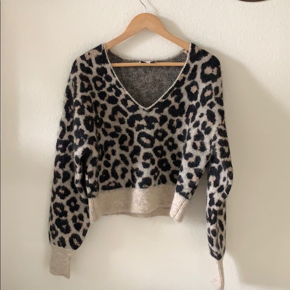 & Other Stories Leopard Print Sweater